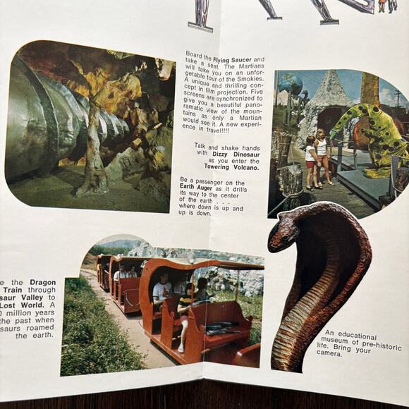 1970's Magic World Pigeon Forge Tennessee Vintage Travel Brochure with Park Map - Picture 10 of 13
